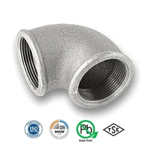 1/2" Galvanised FxF 90 Elbow Tube/Pipe Fitting EN10242