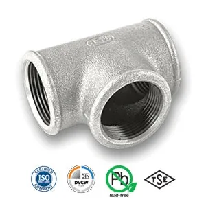 1/4" Galvanised Equal Tee Tube/Pipe Fitting EN10242