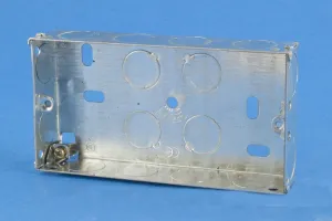 2 Gang 35mm Metal Back Box PSB235 3521K