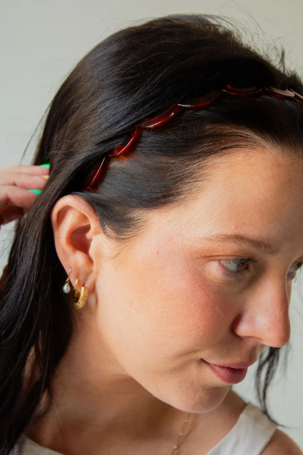 Amber Tortoise Wide Tooth Headband Andi