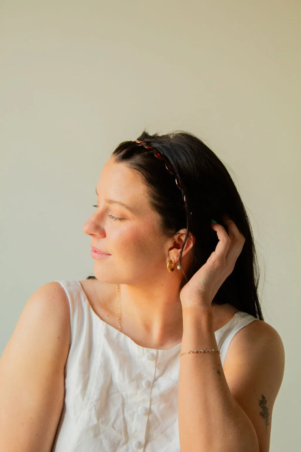 Amber Tortoise Wide Tooth Headband Andi