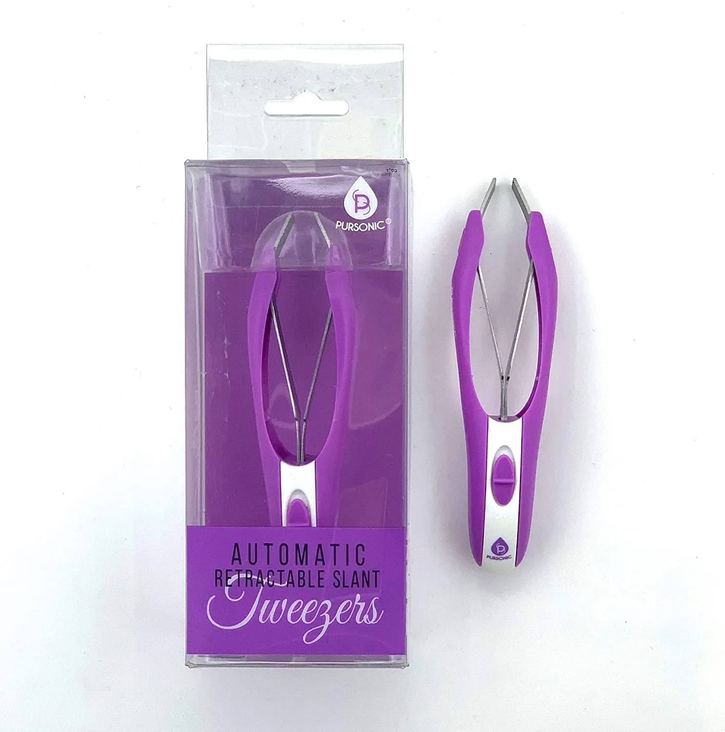 Auto Retractable Tweezers for Eyebrows, Ingrown Hair & Facial Hair, Durable Stainless Steel Material - Features Spotlight & Smart Grab System