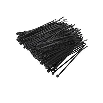 Black Cable Ties 200mm x 4.8mm 100-Pack