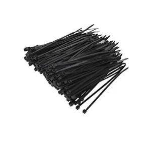 Black Cable Ties 200mm x 4.8mm 100-Pack