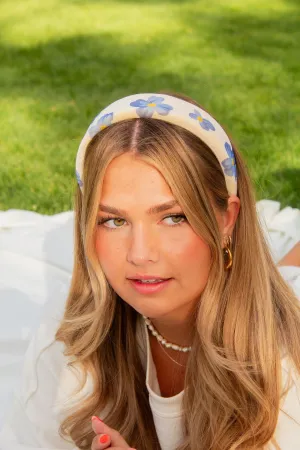 Blue Jasmine Padded Headband Andi