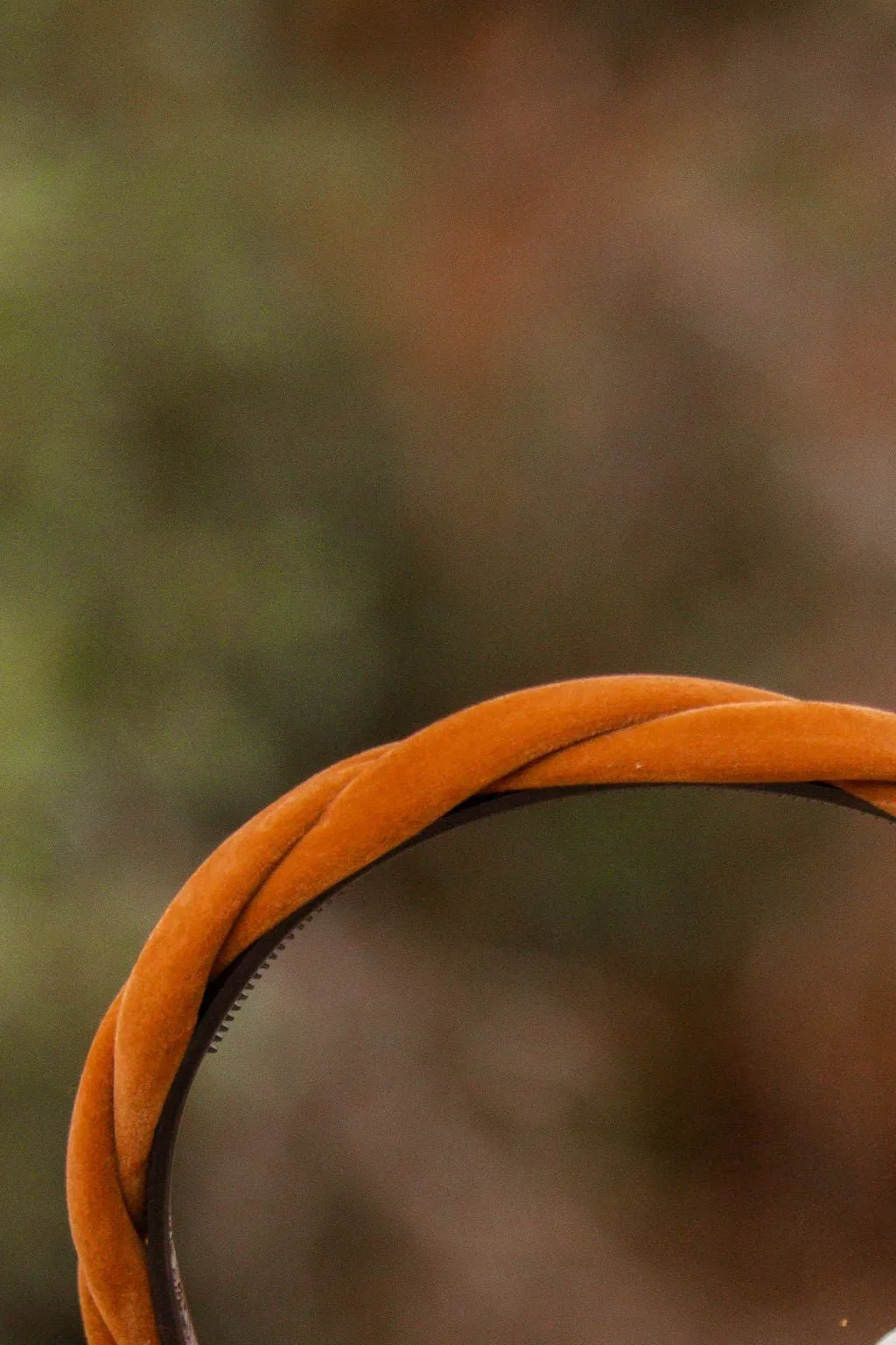 Brown Velvet Braided Headband Andi