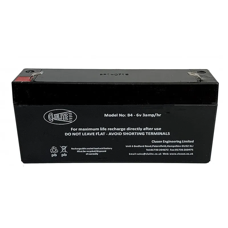 Clulite B4 2.8Ah 6v Battery for CLU10 CLU11 & EC4