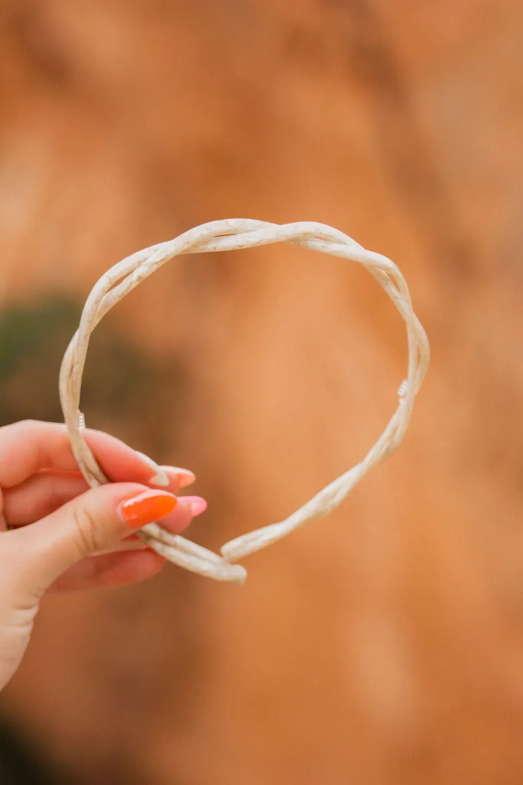 Cream Acetate Braided Headband Andi