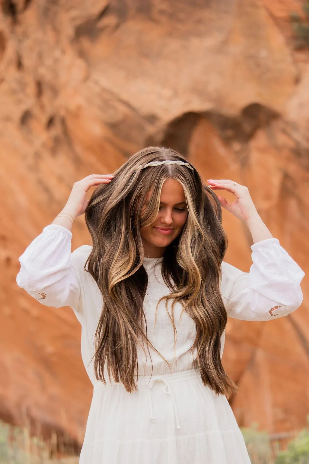 Cream Acetate Braided Headband Andi