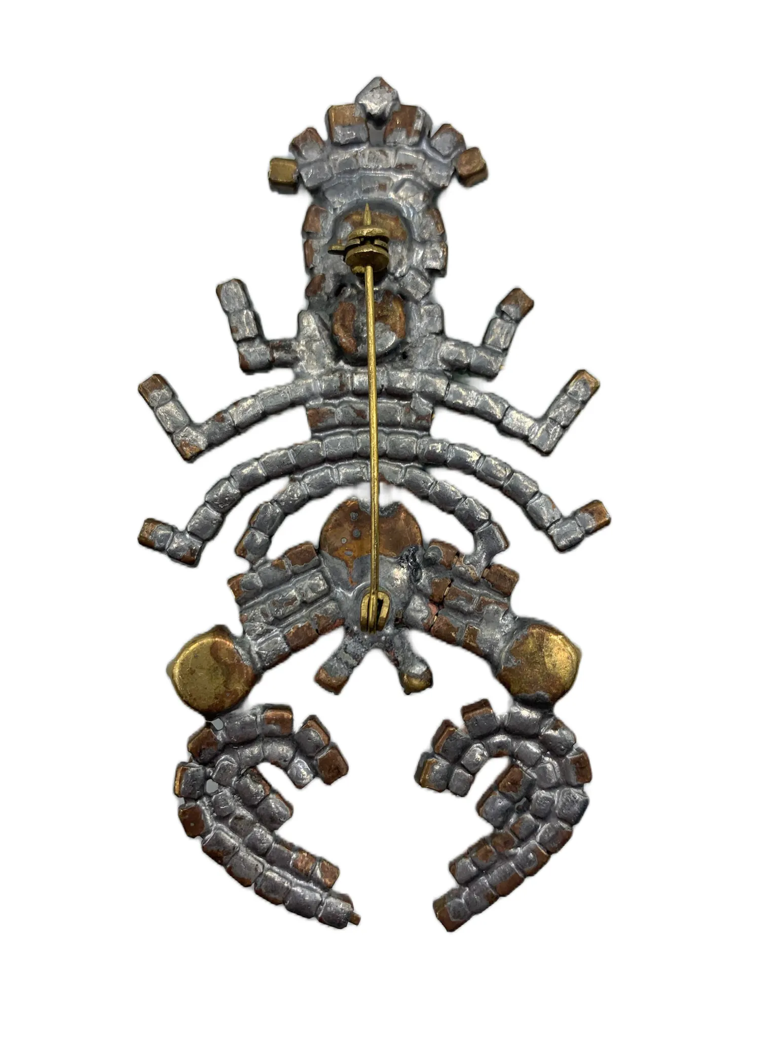 Czech Crystal Multi-Color Lobster Brooch