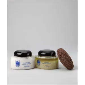 Dead Sea Spa Care DEADSEA-1 10 oz Almond Salt&#44; 10 oz Eucalyptus-Mint Salt Scrub and Pumice Stone