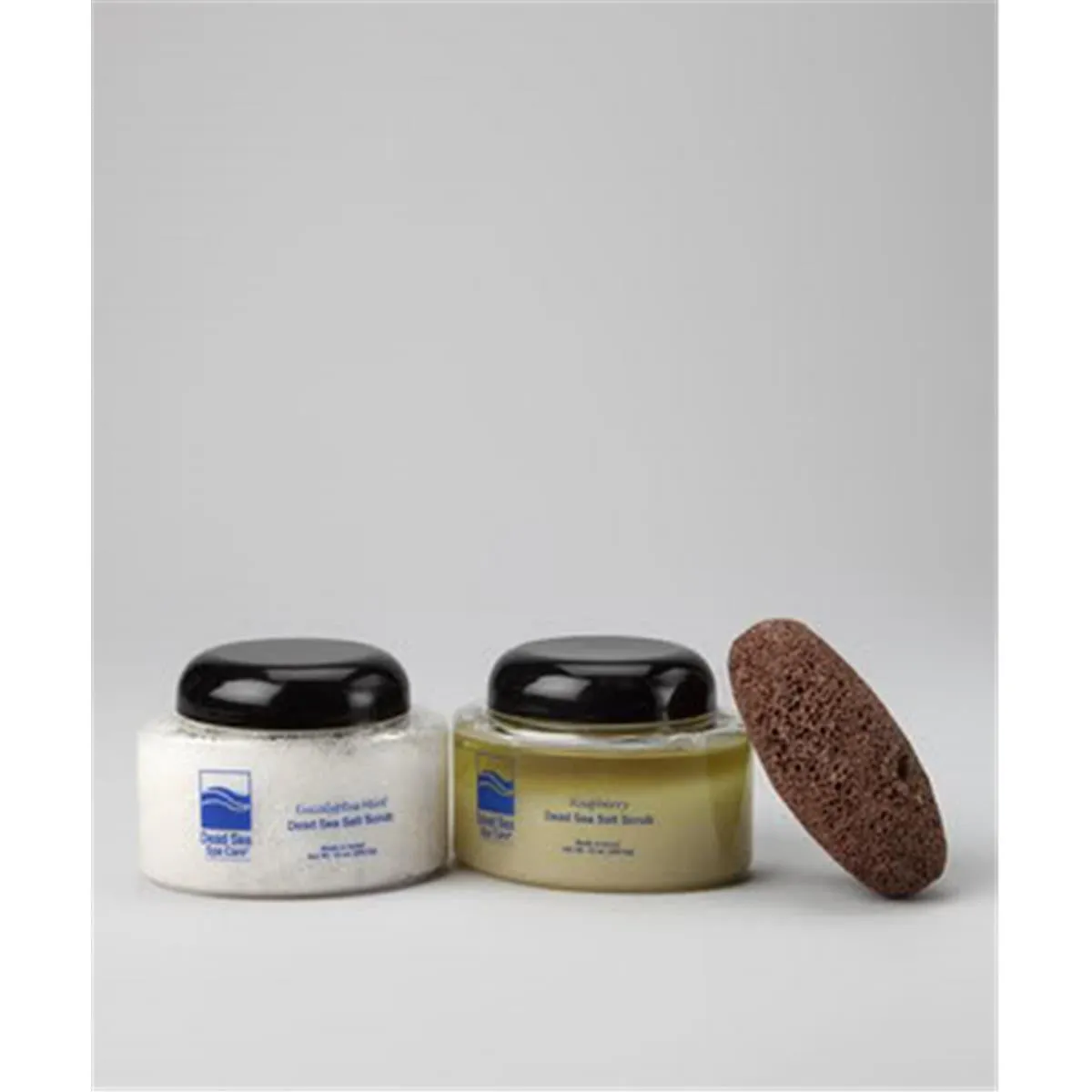 Dead Sea Spa Care DEADSEA-1 10 oz Almond Salt&#44; 10 oz Eucalyptus-Mint Salt Scrub and Pumice Stone