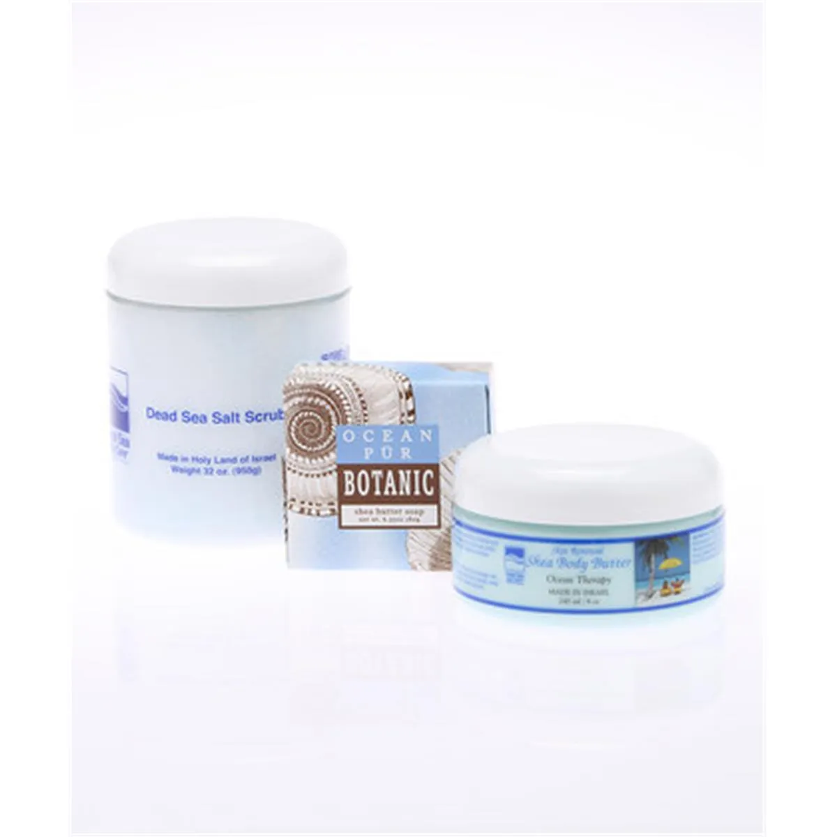 Dead Sea Spa Care DeadSea-200 32 oz Ocean Therapy Salt Scrub&#44; 8 oz Ocean Therapy Shea Butter&#44; 6.35 oz Ocean Pur Botanical Soap