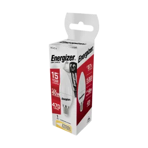 Energizer LED Candle Opal SES/E14 Warm White 470lm 40W