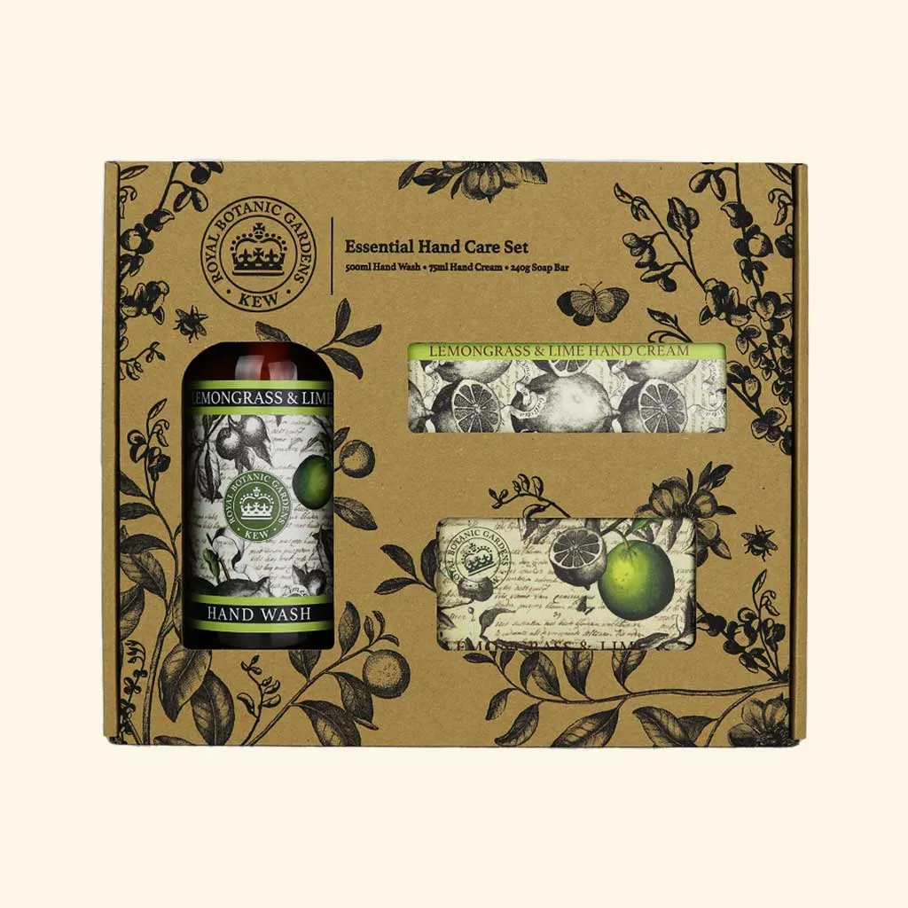 English Soap Company Kew Gardens Lemongrass & Lime Essential Hand Care Gift Box