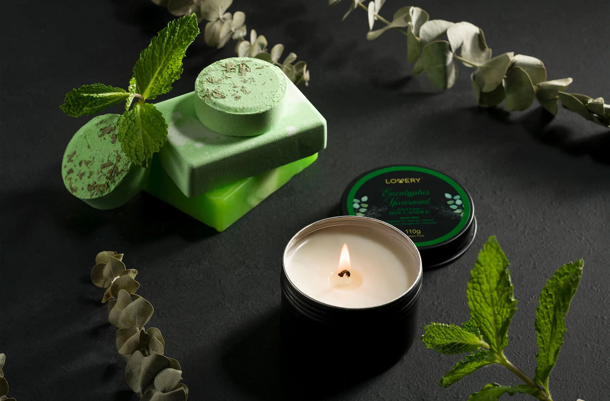 Eucalyptus Spearmint Bath Set - Luxury Aromatherapy Home Spa Set – 17 Piece