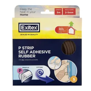 Exitex P Strip Draught Seal 5m