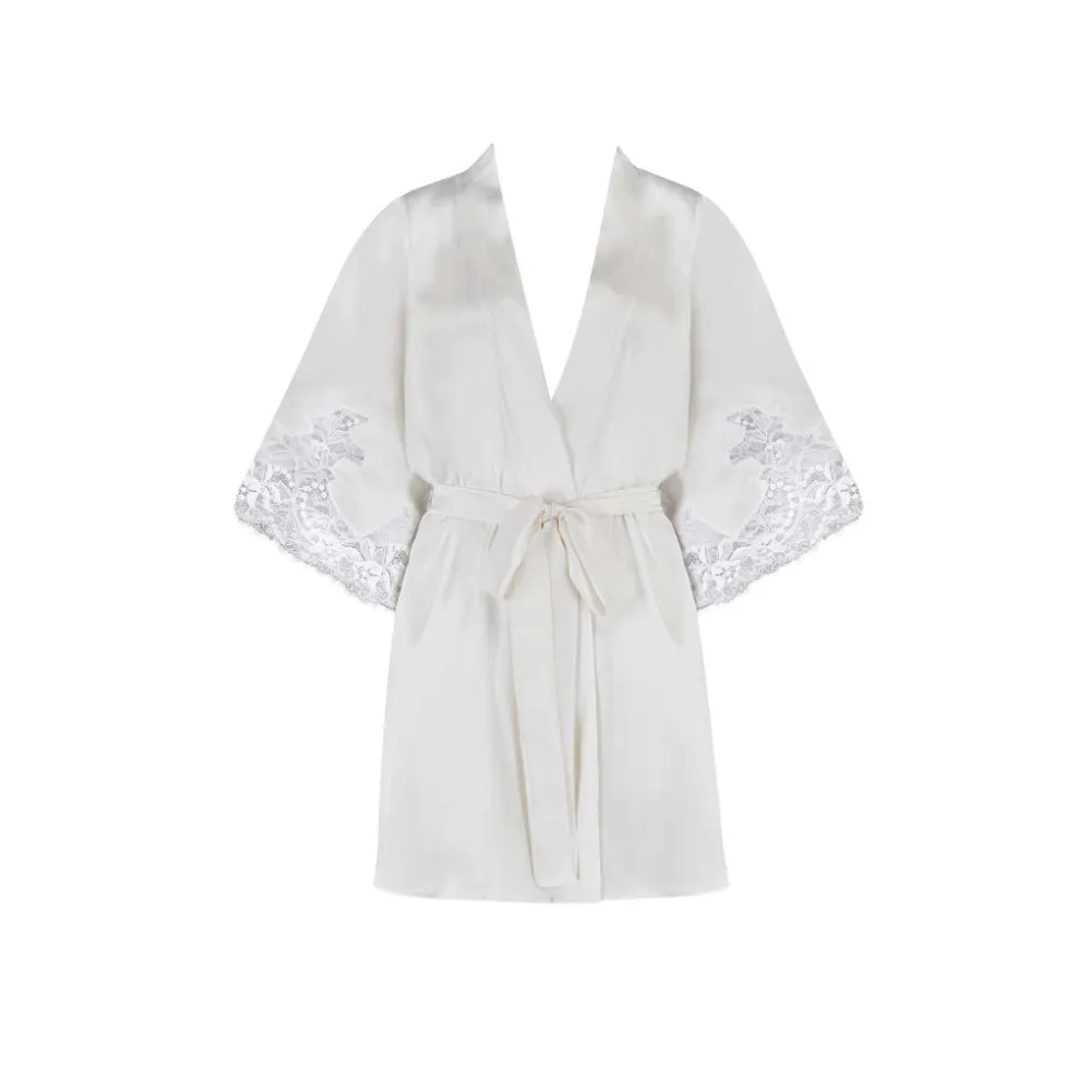 Fleur Of England Signature Silk Robe