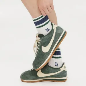 Fore All Retro Ankle Socks - Green/Blue