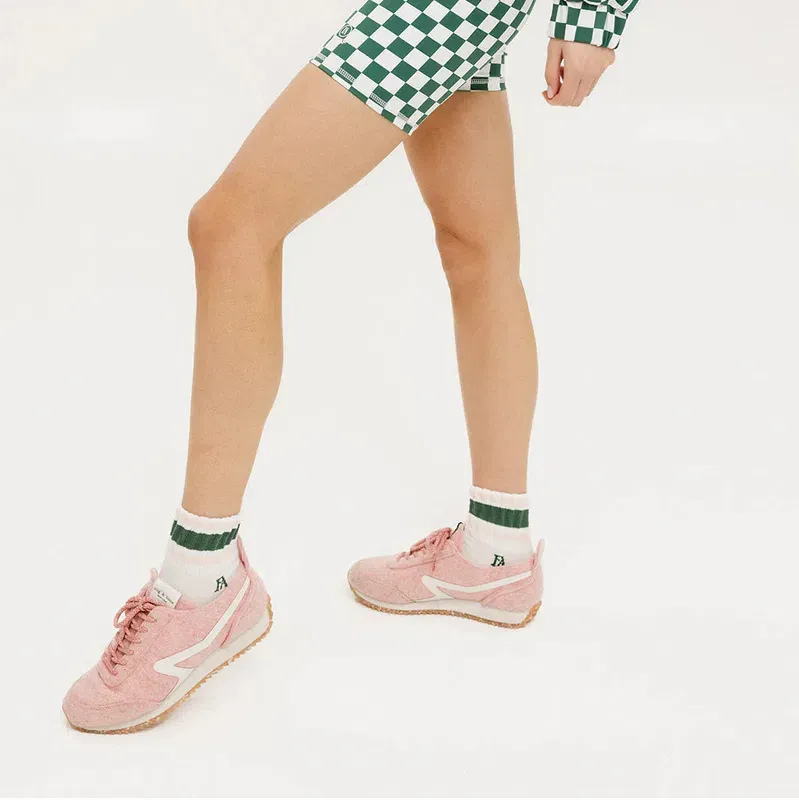 Fore All Retro Ankle Socks - Pink/Green