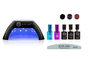 Gel Nail Polish Starter Kit 7-piece with LED Lamp and 3 Colors -  G72, GL18, GL23