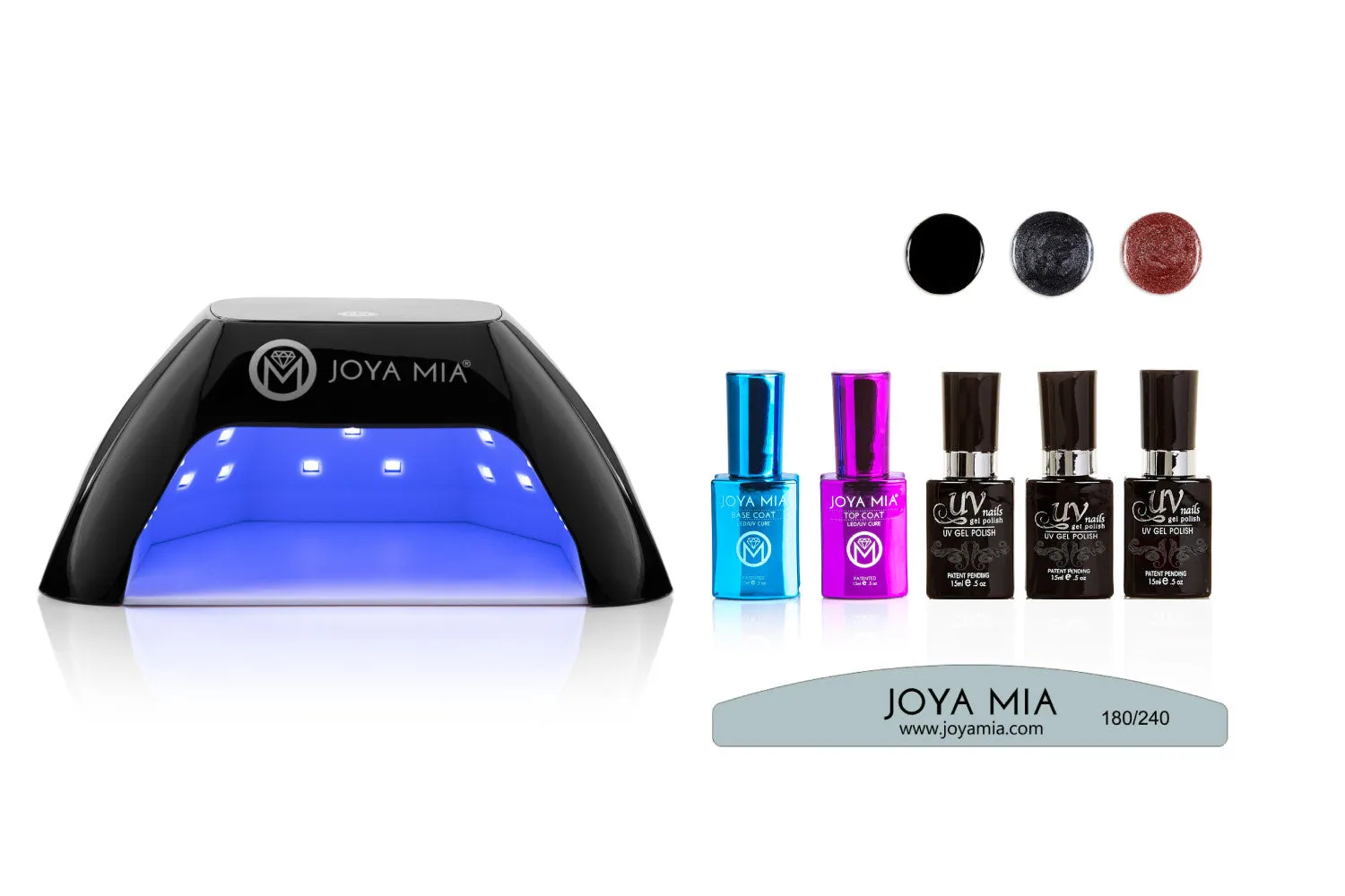 Gel Nail Polish Starter Kit 7-piece with LED Lamp and 3 Colors -  G72, GL18, GL23