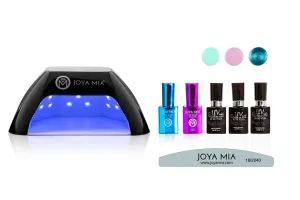 Gel Nail Polish Starter Kit 7-Piece  with LED Lamp and 3 Colors - G74, G66, G65