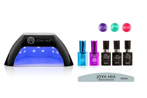 Gel Nail Polish Starter Kit 7-Piecewith LED Lamp and 3 Colors - G75, G76, G77