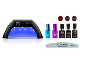 Gel Polish Nail Starter 7-Piece Kit with LED Lamp and 3 Colors- GL16, GL2, GL13