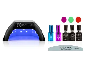 Gel Polish Nail Starter 7-Piece Kit with LED Lamp and 3 Colors - NE2, NE5, NE7
