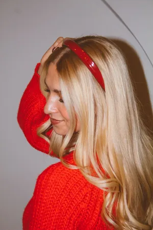 Glossy Leather Headband Andi