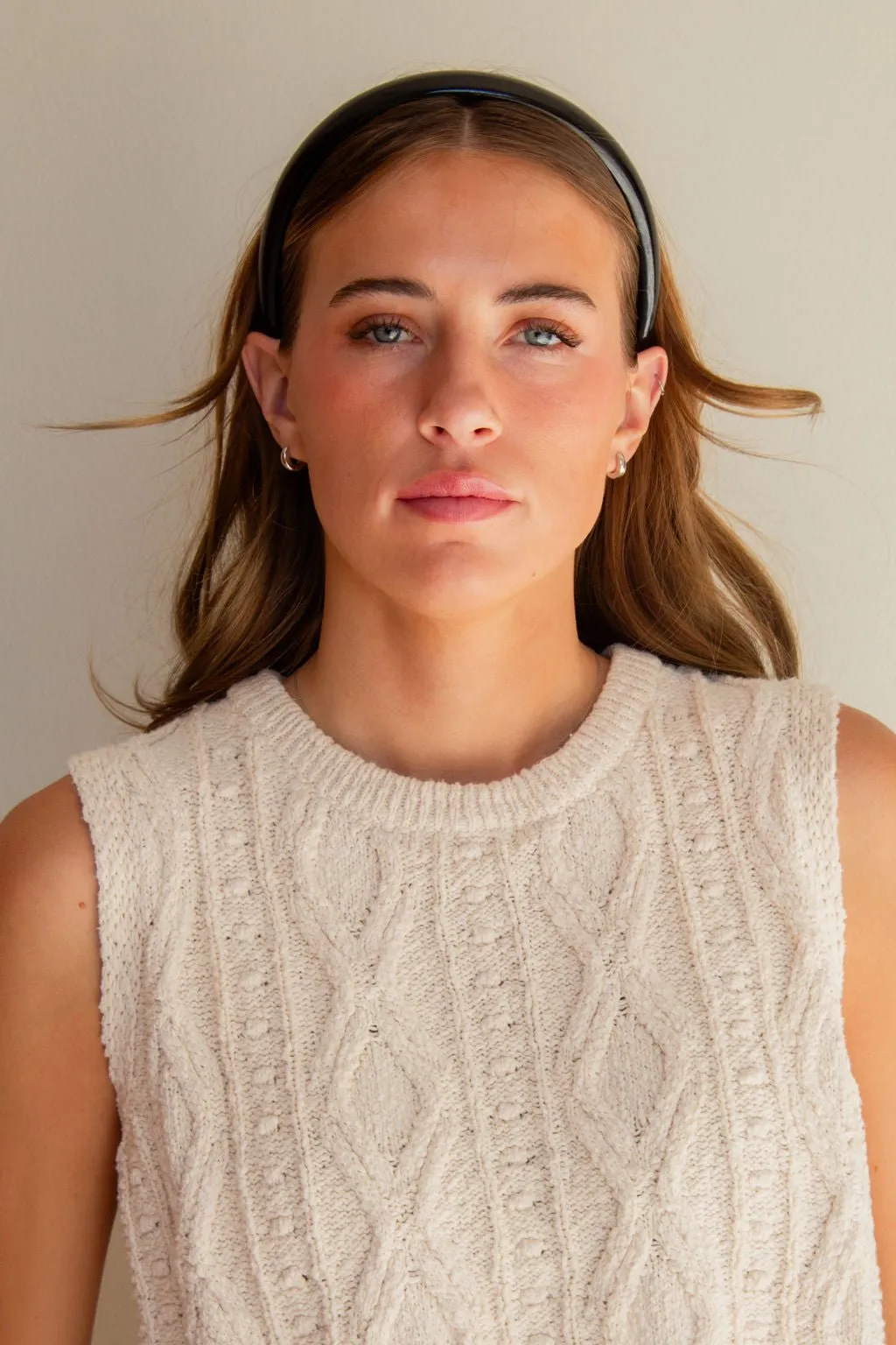 Glossy Leather Headband Andi