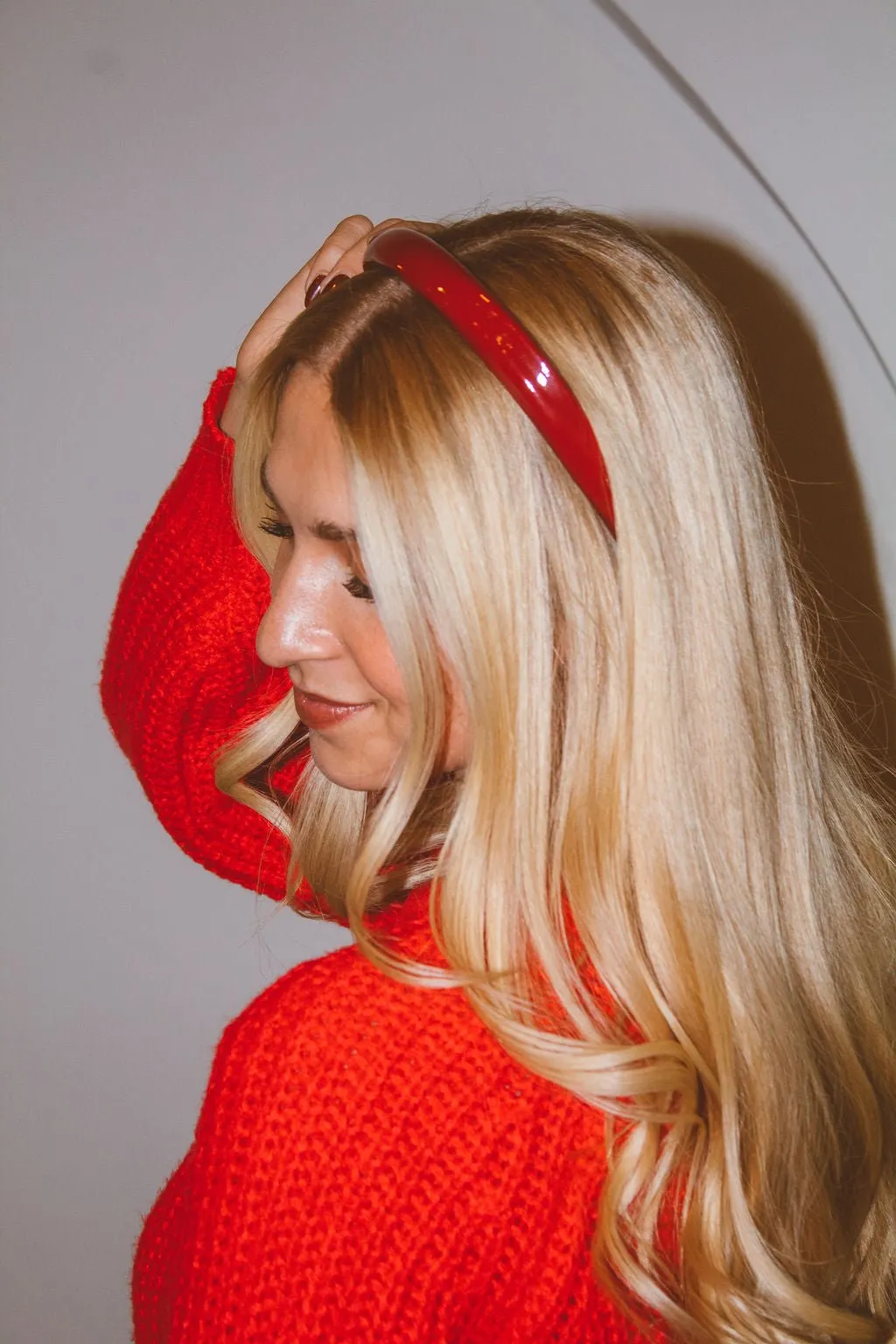 Glossy Leather Headband Andi