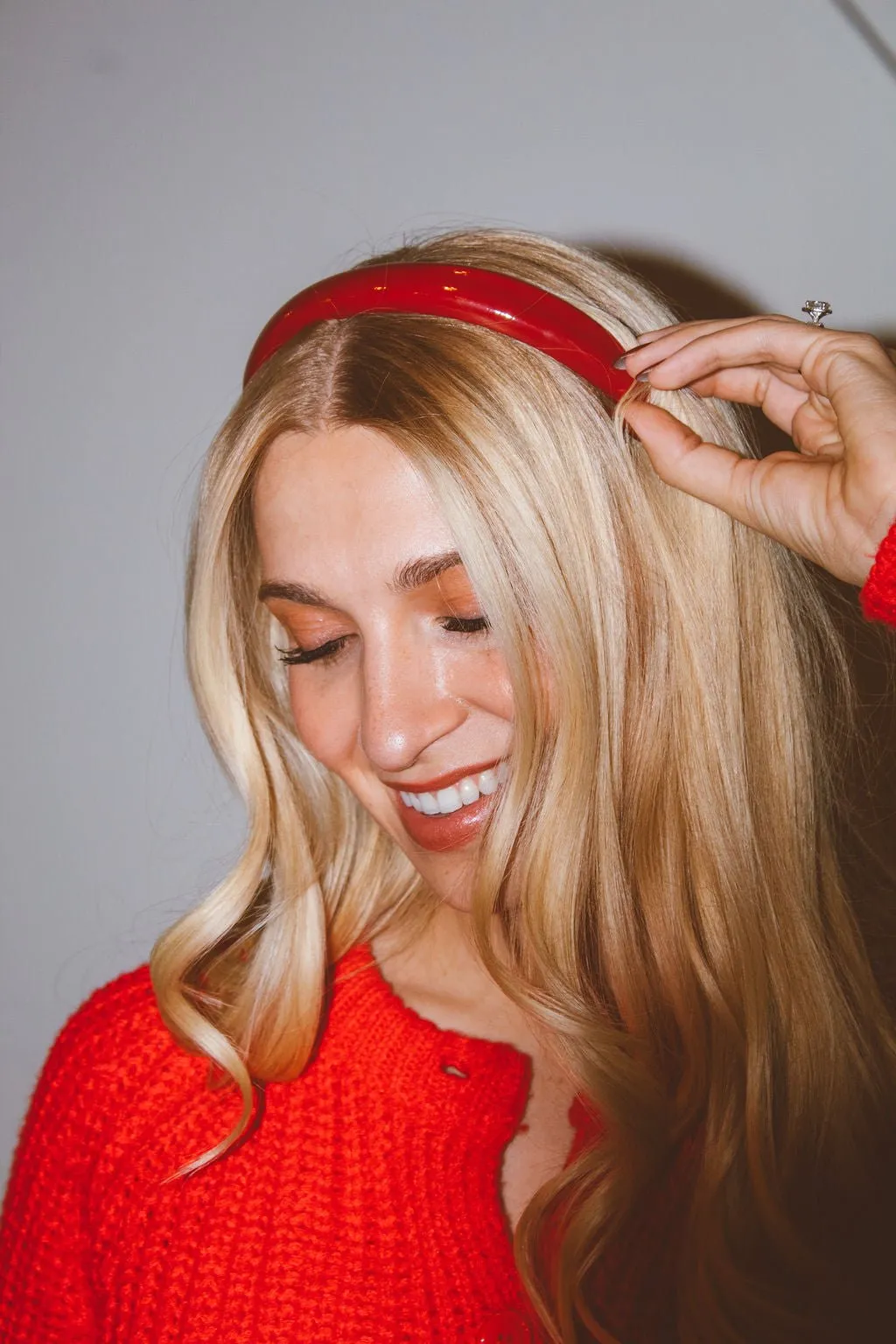Glossy Leather Headband Andi