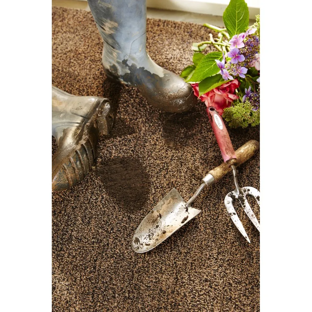 Hug Rug Door Mat Plain Coffee Brown