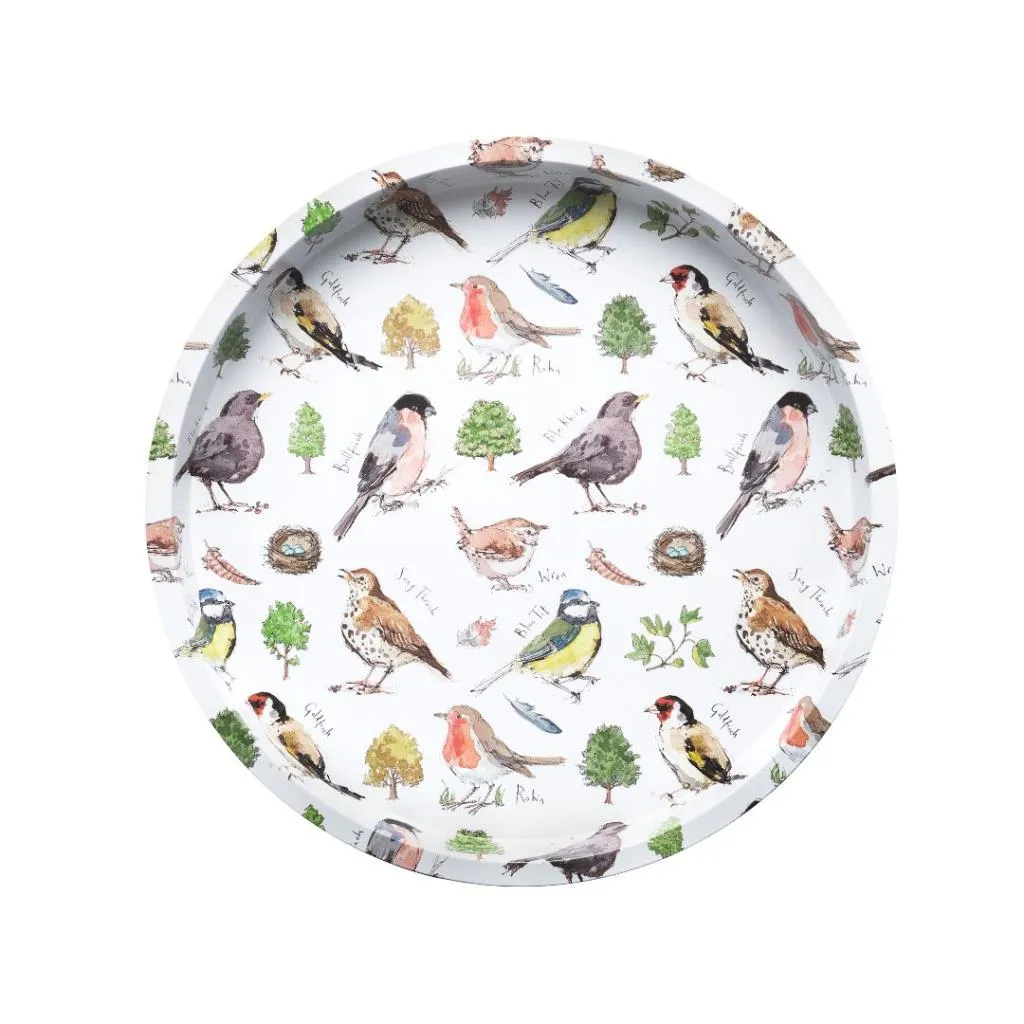 Kate Rhees Garden Birds Deepwell Tin Tray