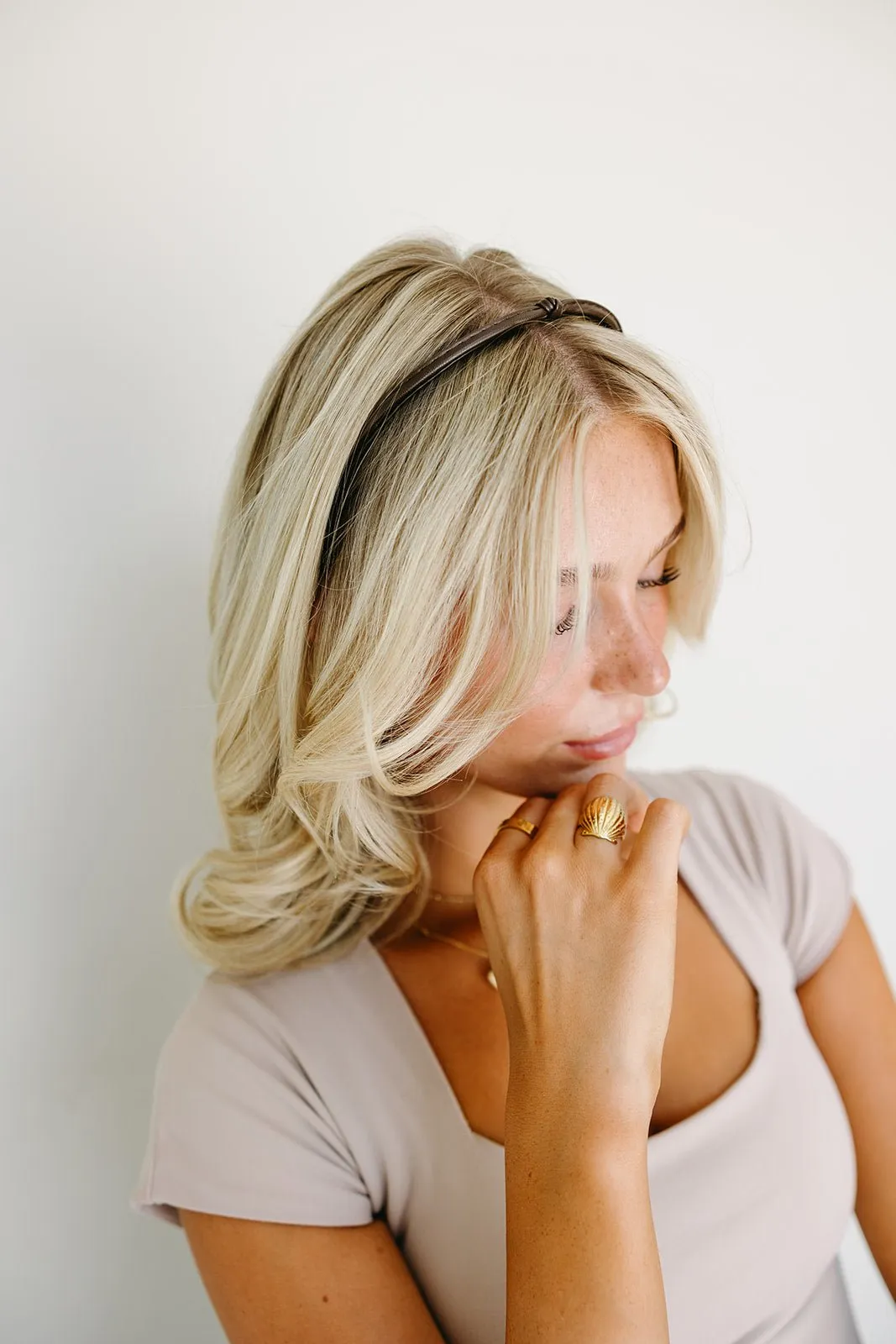 Leather Knot Headband Andi