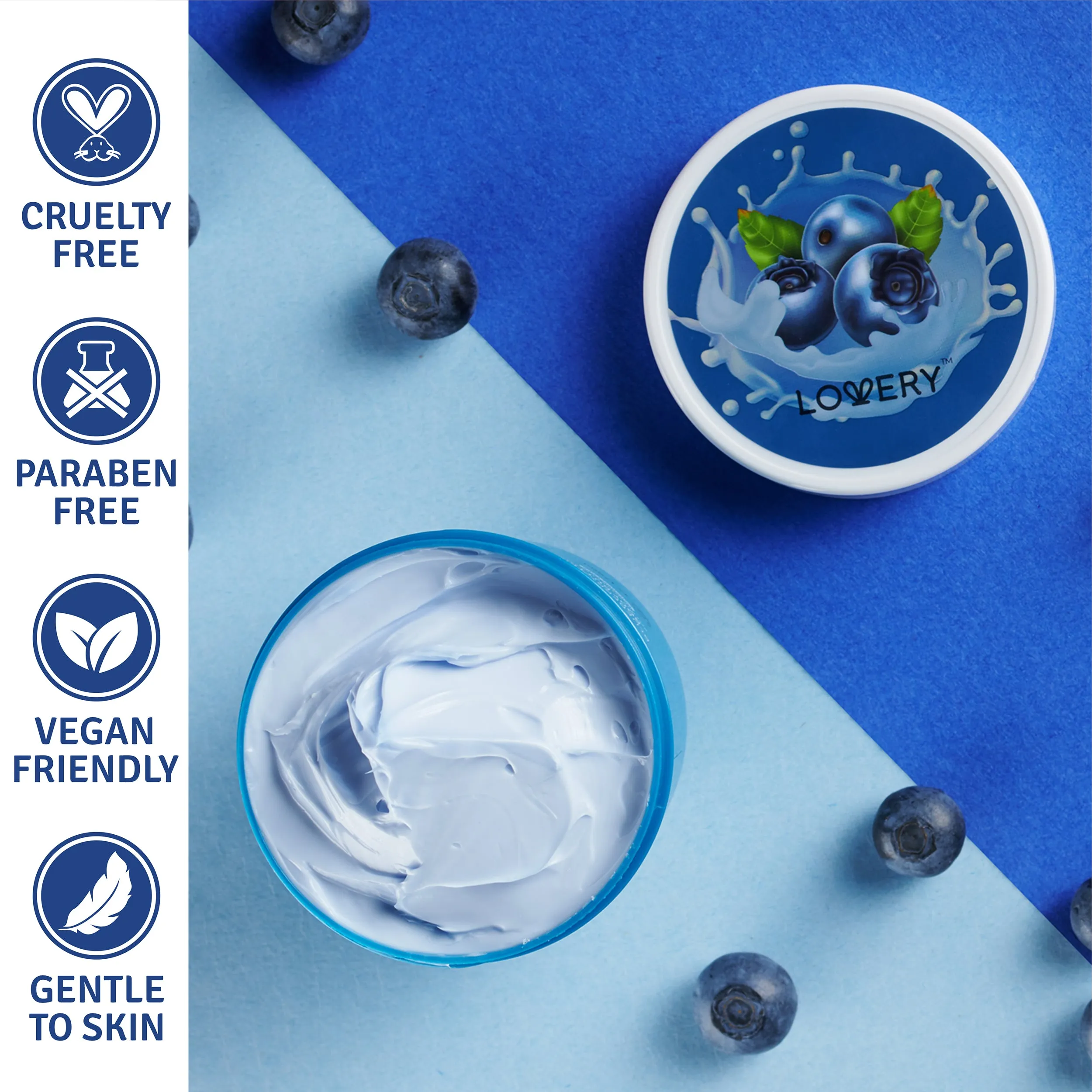 Lovery Blueberry Milk Whipped Body Butter - 2-Pack Ultra-Hydrating Body Cream