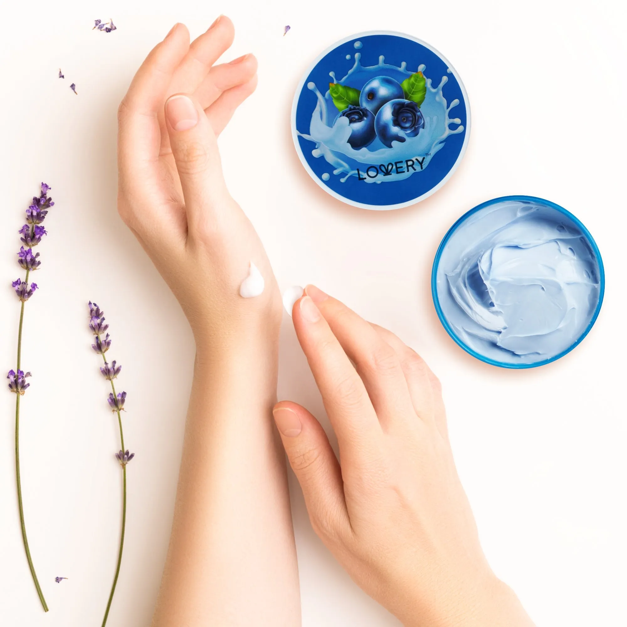 Lovery Blueberry Milk Whipped Body Butter - 6oz Ultra-Hydrating Shea Butter Body Cream 