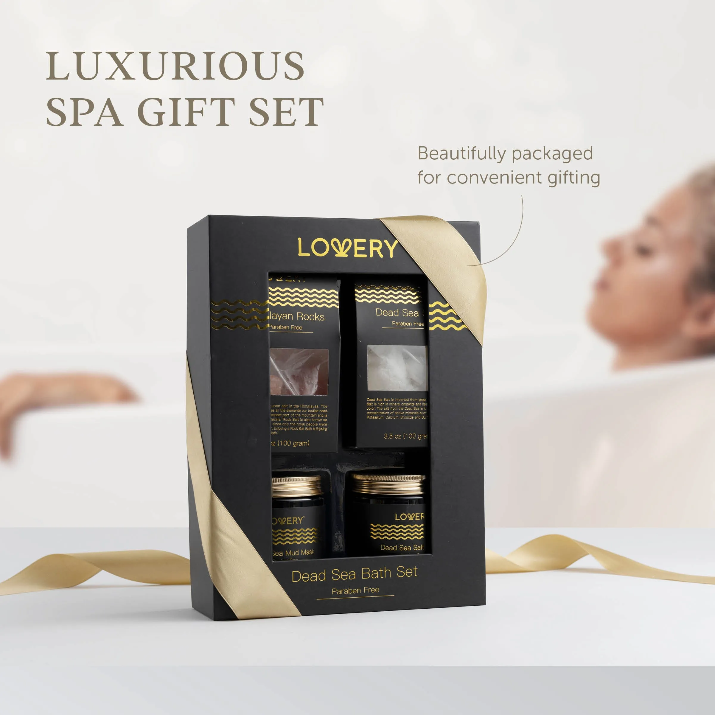 Lovery Dead Sea Minerals Spa Gift Box For Women & Men - Self Care Kit