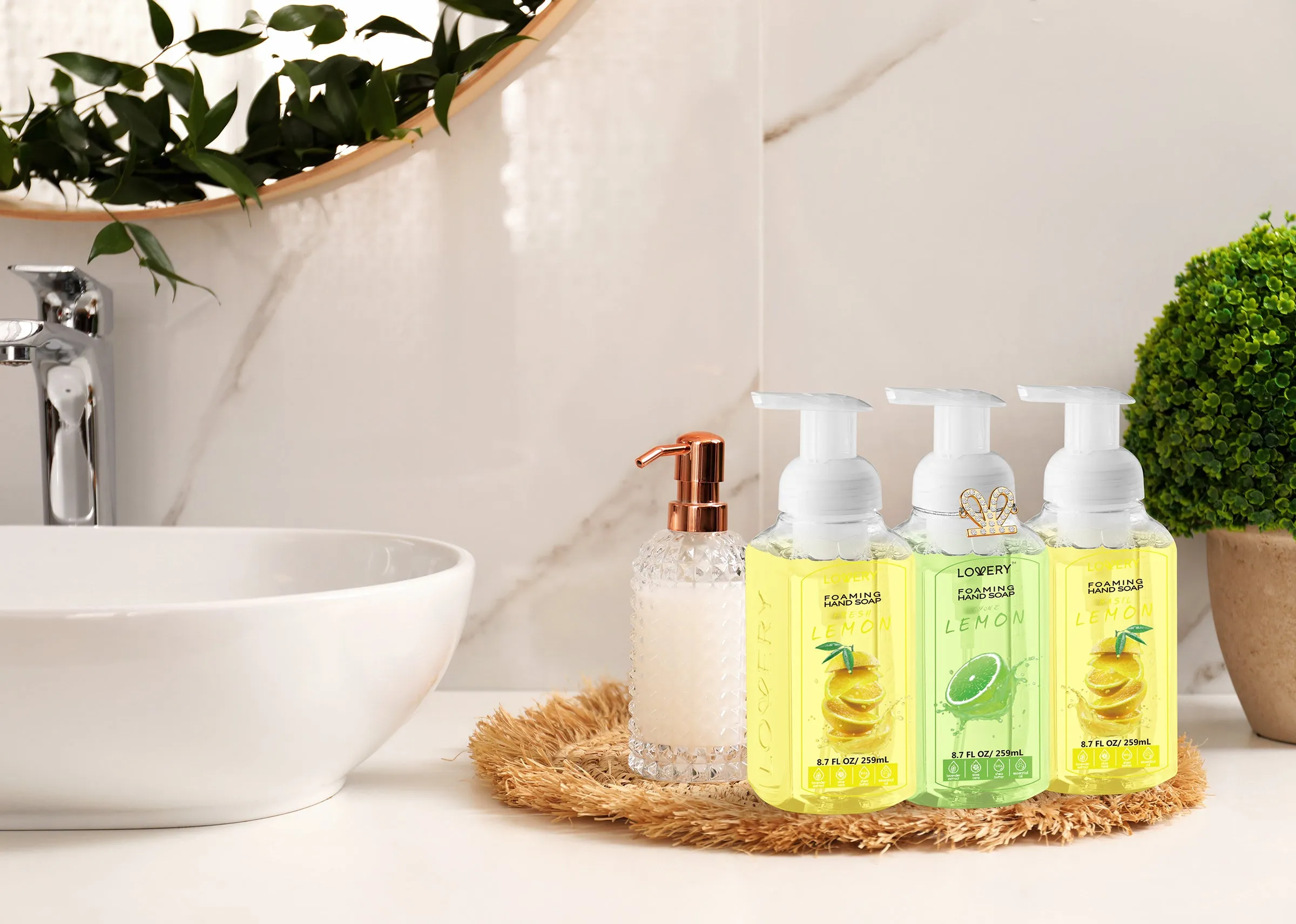 Lovery Foaming Hand Soap - Pack of 3 - Moisturizing Hand Soap - Lemon Lime