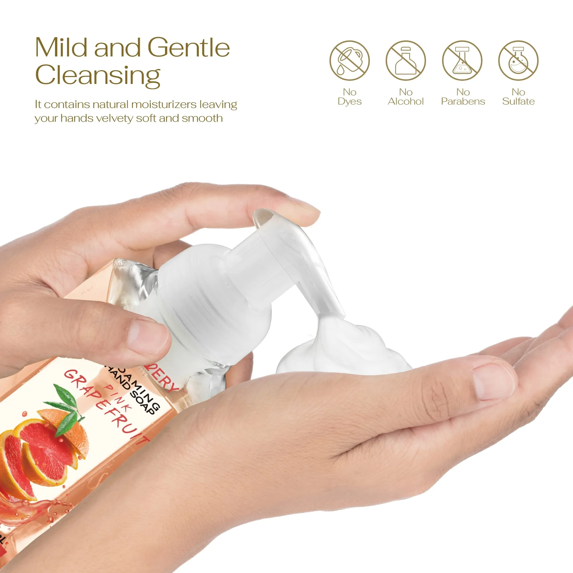 Lovery Foaming Hand Soap - Pack of 3 - Pink Grapefruit Scent