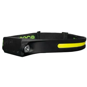 Luceco Flexable Headtorch with Motion Sensor 350lm 150lm USB Rechargeable