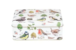 Madeline Floyd Garden Birds Deep Rectangular Biscuit Tin