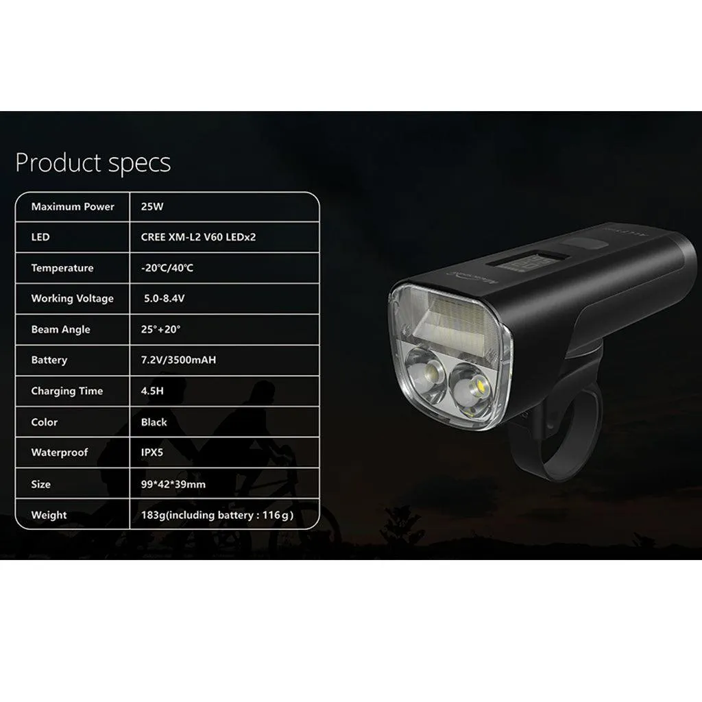 Magicshine ALLTY2000 Rechargeable Front Light (Black)