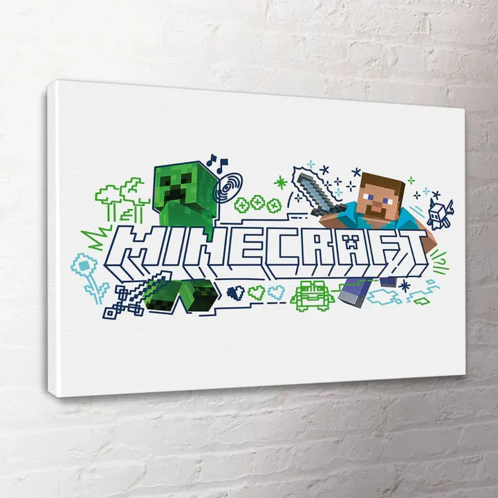 Minecraft (Creeper & Steve) 60X80 Canvas