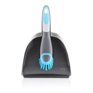 Minky Dustpan & Brush - Blue/Grey
