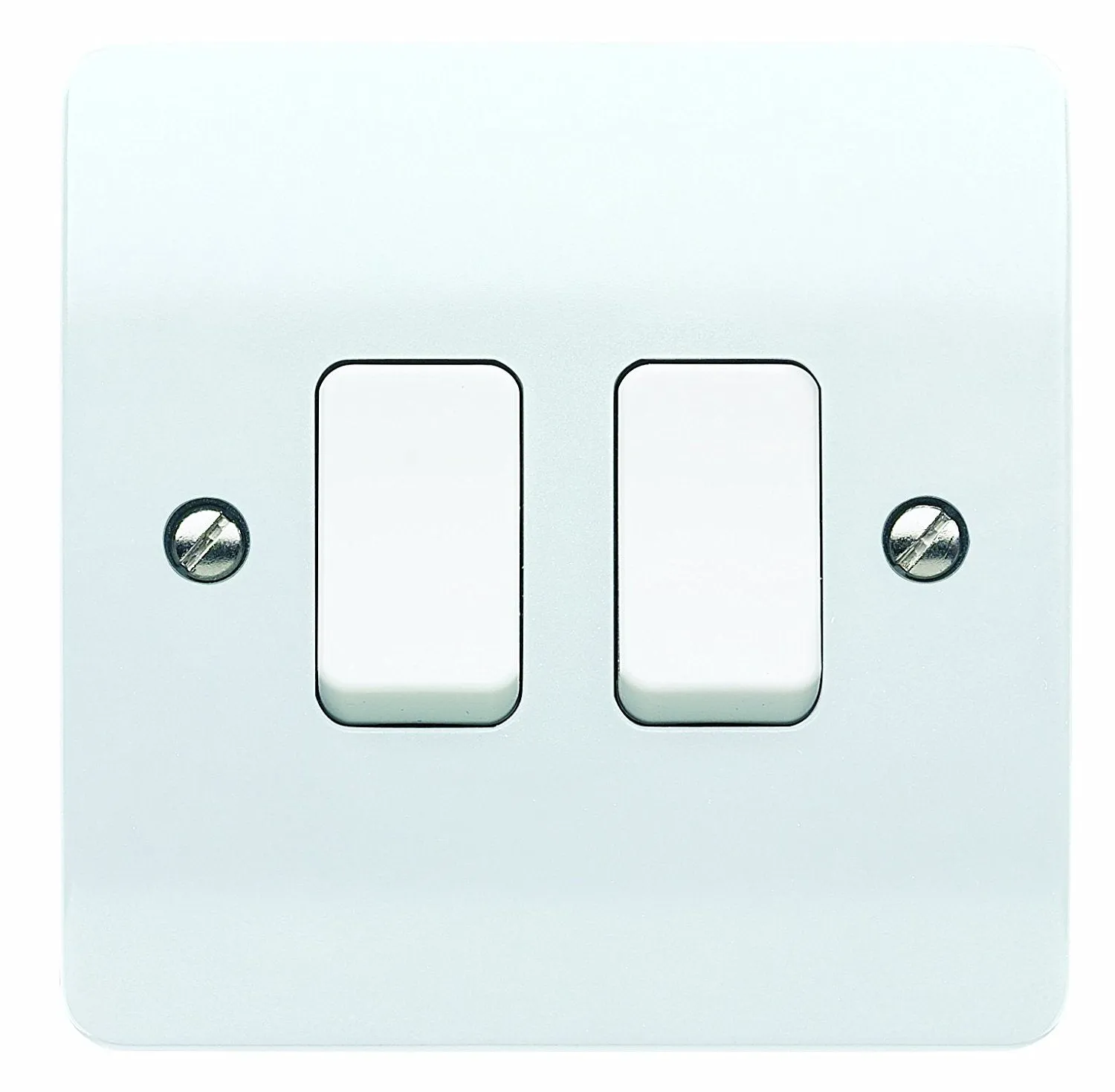 MK Electric Double Switch Plate SP 10A 2 Gang 2 Way