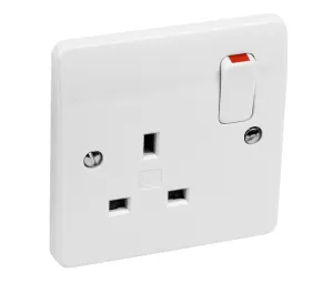 MK Electric Logic Plus Switched Socket DP 13A 1 Gang White