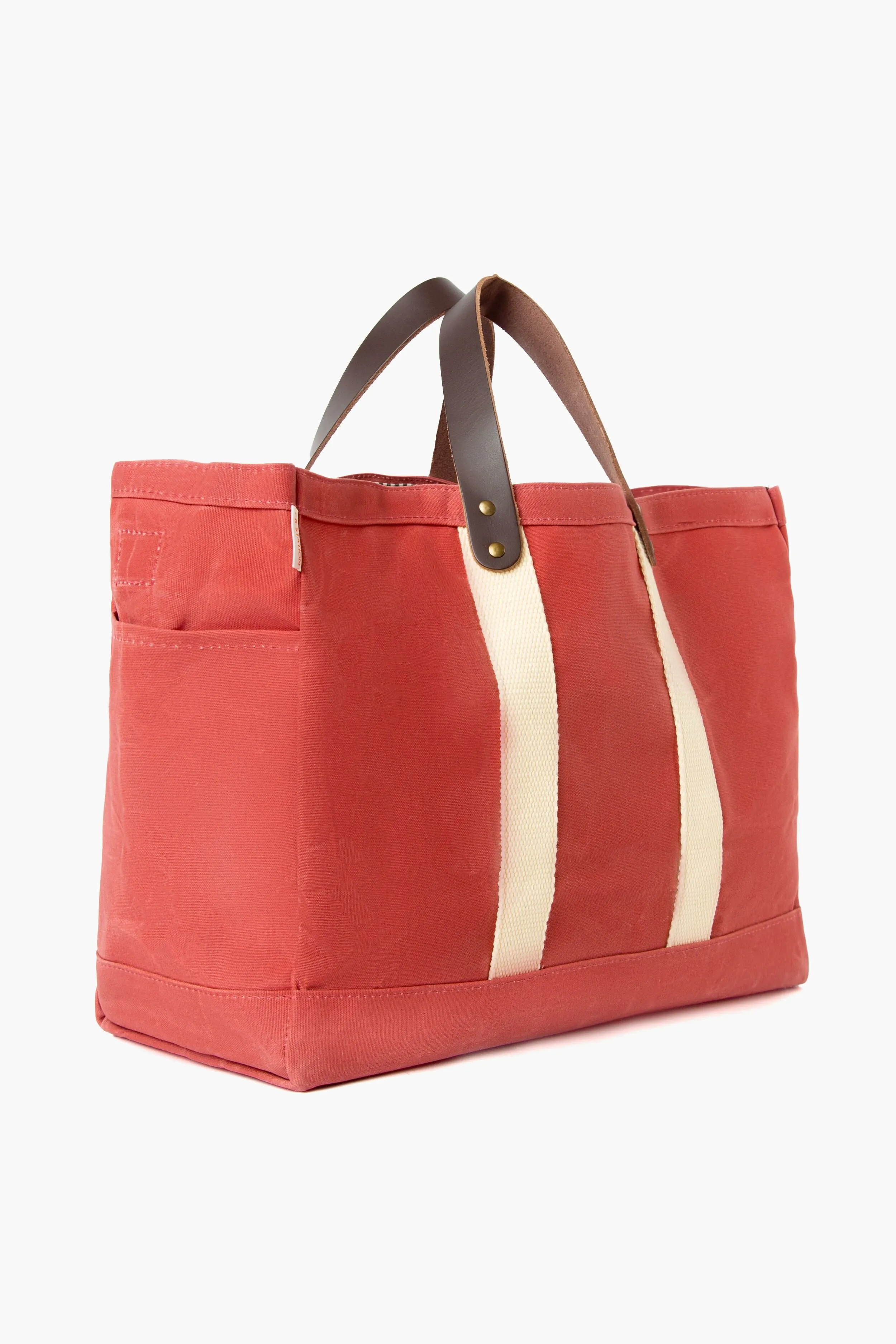 Nautical Red Waxed Commuter Tote